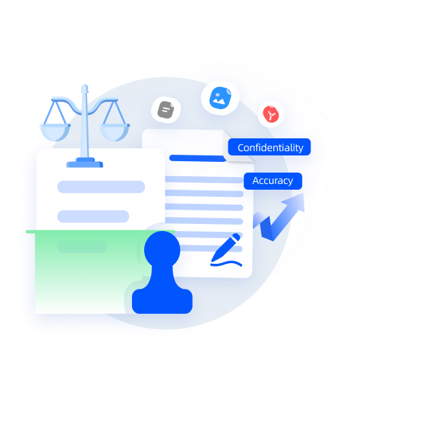 Profesional legal que extrae cláusulas contractuales críticas utilizando la herramienta de imagen a texto para la revisión de casos.