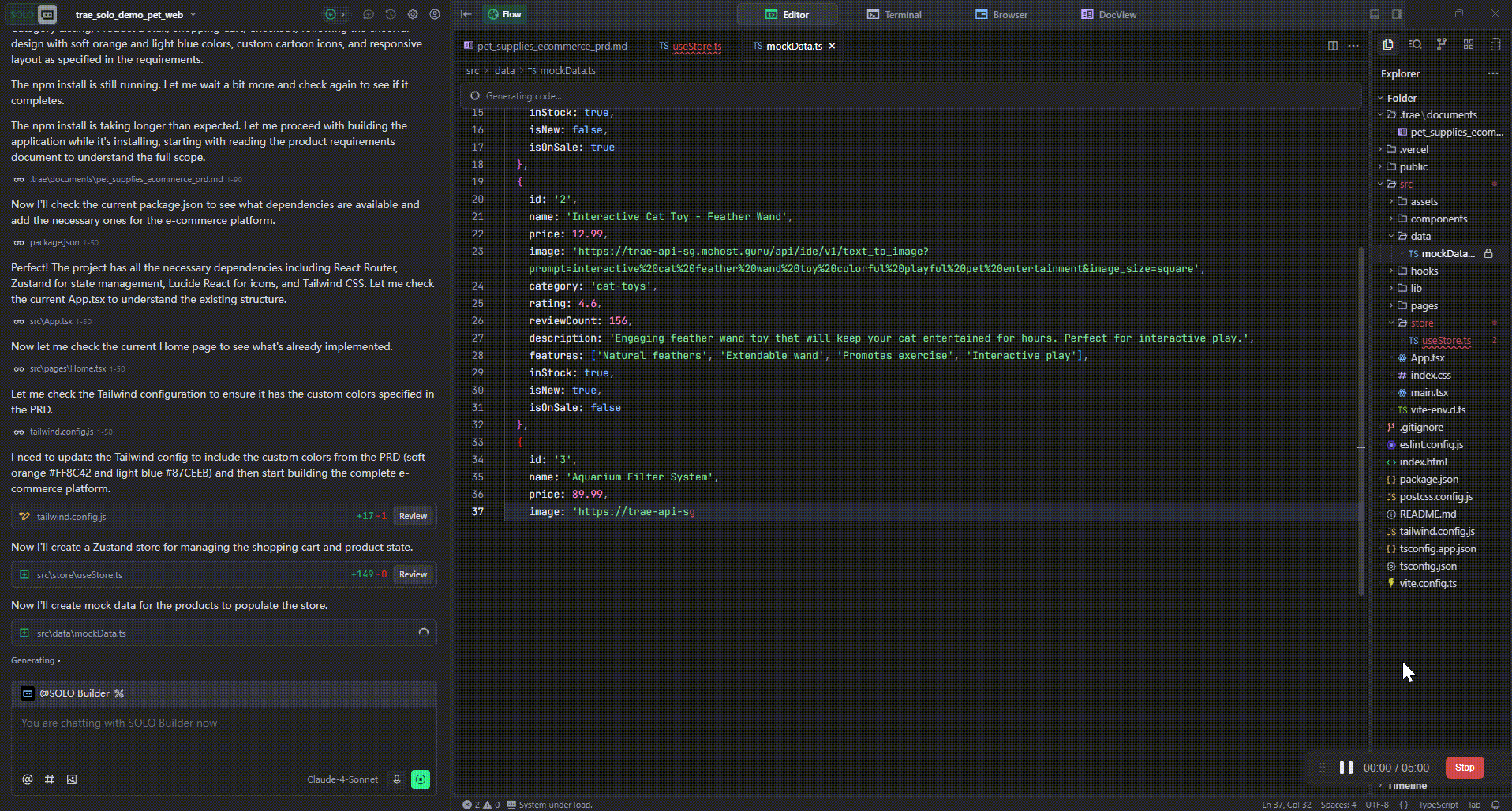 Codificación automática y llenado de datos de productos sobre Desde un solo mensaje hasta la implementación completa | Trae 2.0: SOLO es todo lo que necesitas