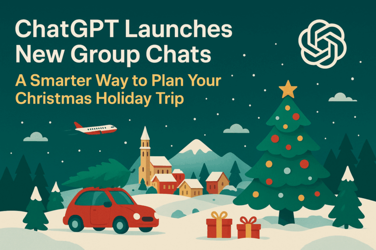 ChatGPT lanza nuevos chats grupales: una forma más inteligente de planificar tu viaje de vacaciones navideñas.