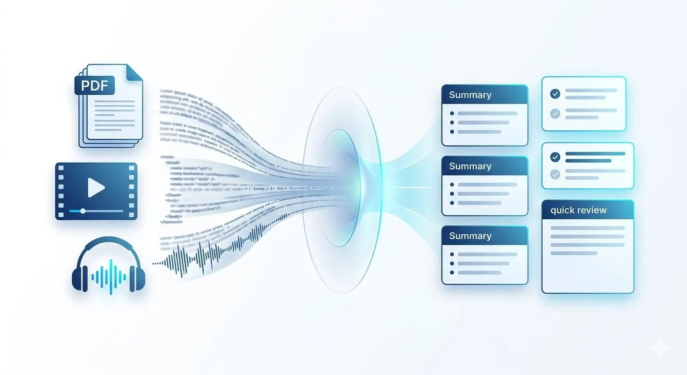resumen de reutilización de contenido y destilación