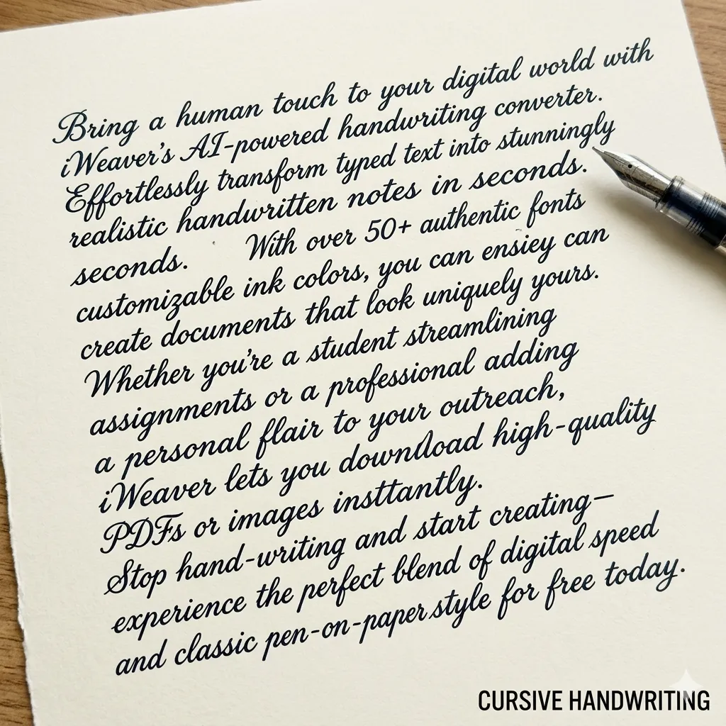 Escritura a mano estilo carta