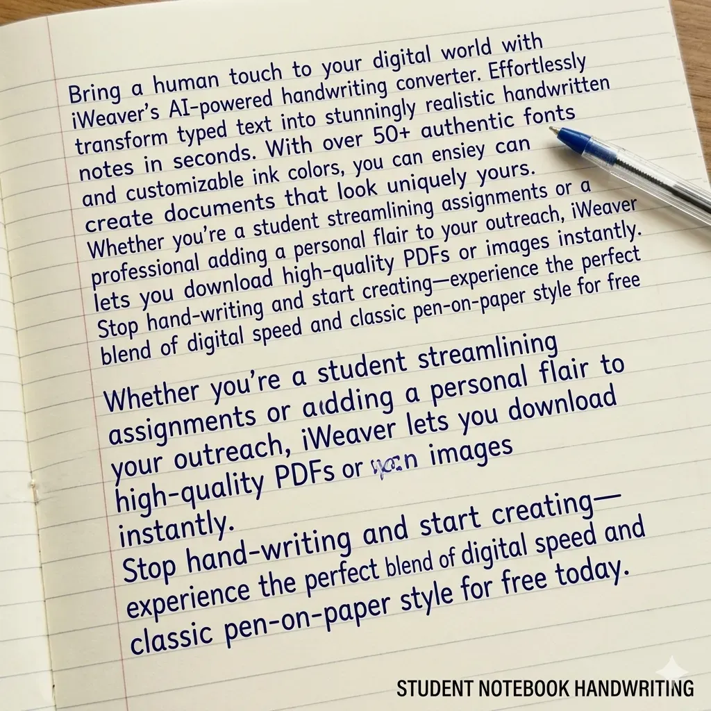 Estilo de cuaderno de estudiante